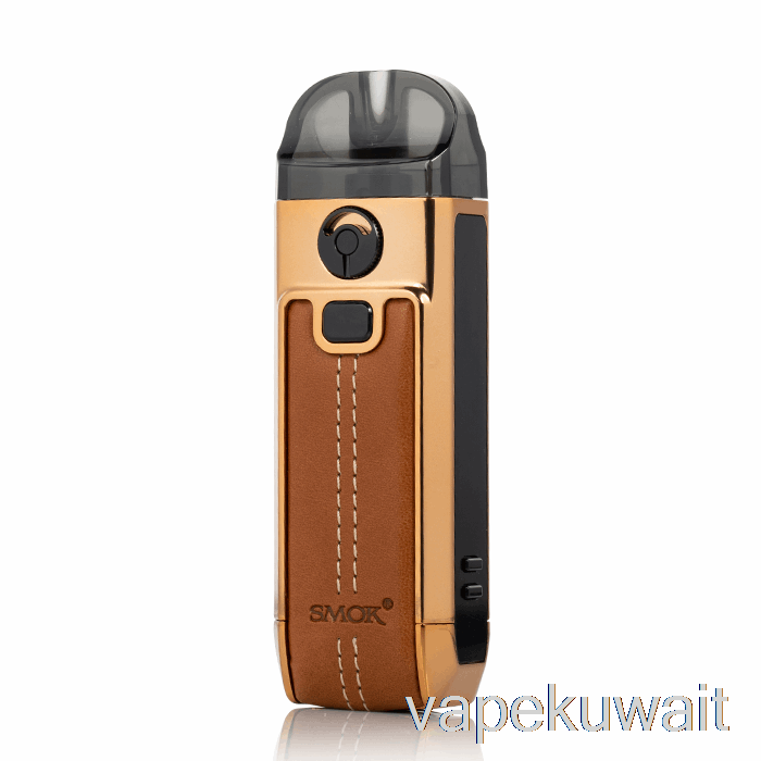 سموك نورد 4 80 واط Pod Kit نظام Vape Pod جلد بني